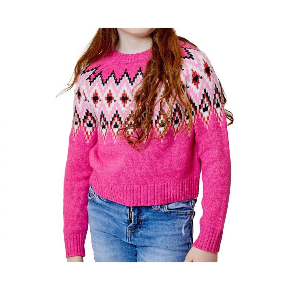 NEW DESIGN HISTORY girl's knit beanie in pink dream combo